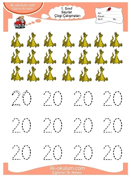 Çocuklar İçin Çizgi Çalışma Sayfaları 